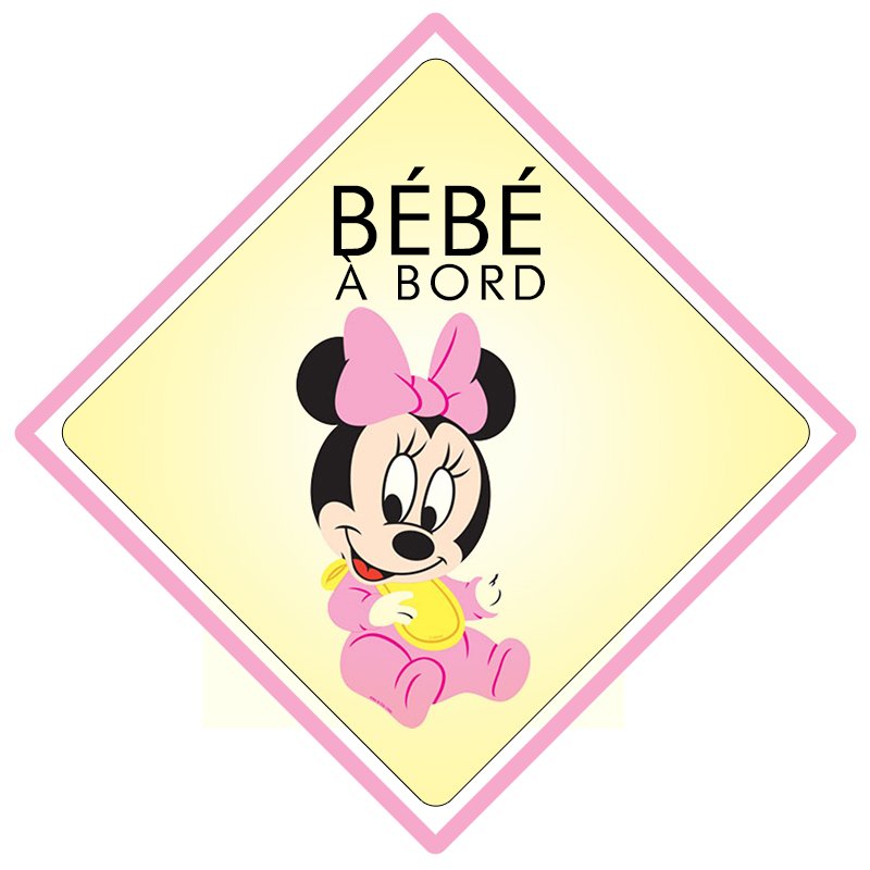 Autocollant bébé à bord à ventouse Disney Minnie