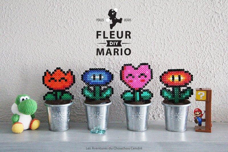 DIY Fleur mario perles