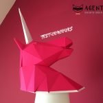 Agent Paper : Licorne en papier 3D