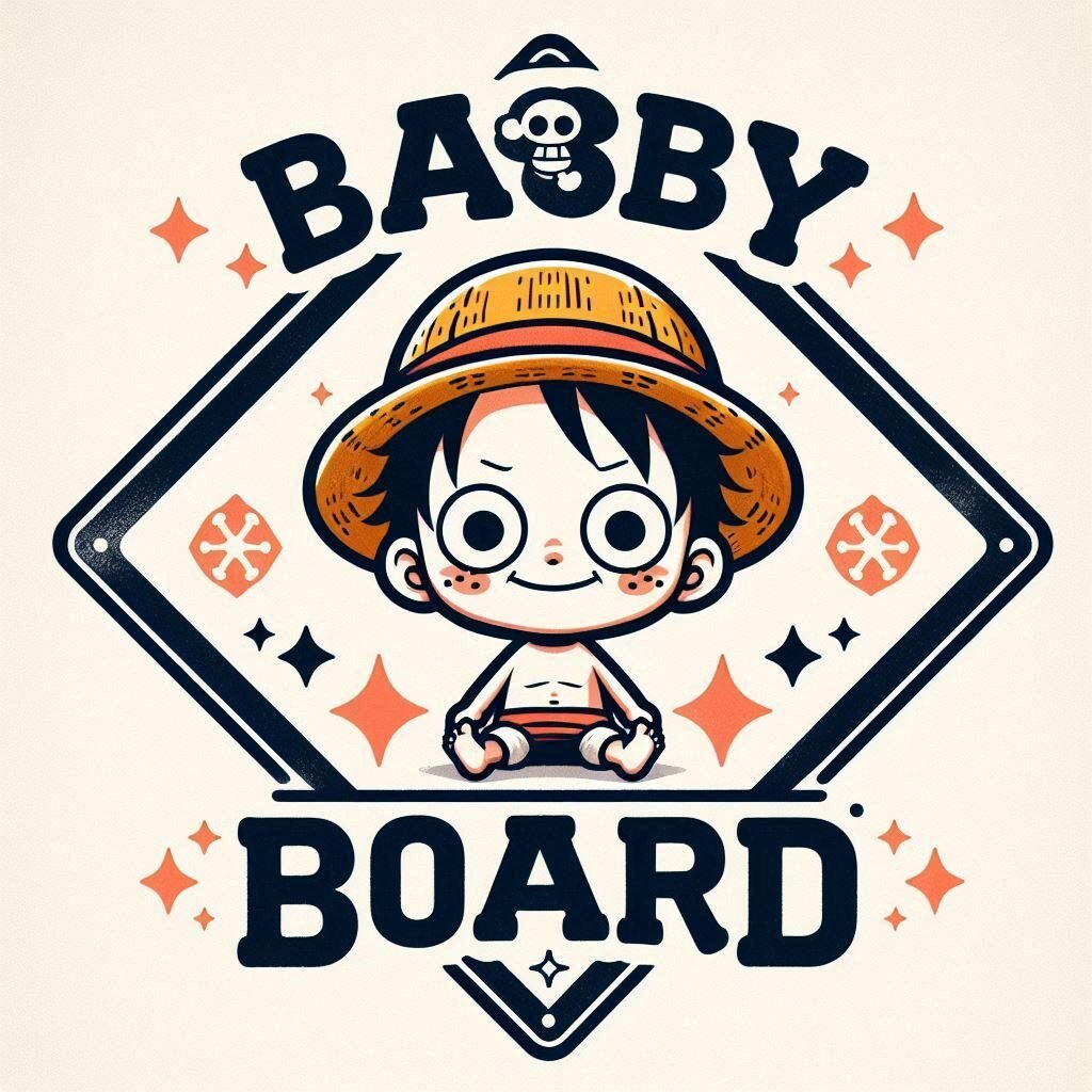 baby on board luffy one piece