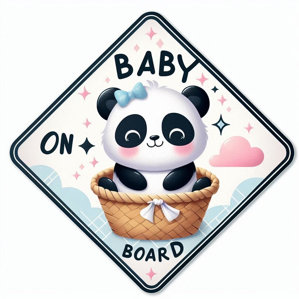 baby on board panda